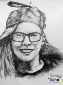 Original Portrait Commissions & Artwork, Brisbane 2 Portrait of a sister - pencil on cartridge paper