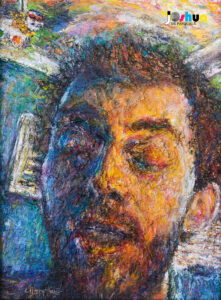 Original Portrait Commissions & Artwork, Brisbane 4 Josh De Pasquale - self portrait in oil paints