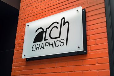 Arch Graphics - Logo design as acrylic business logo signage