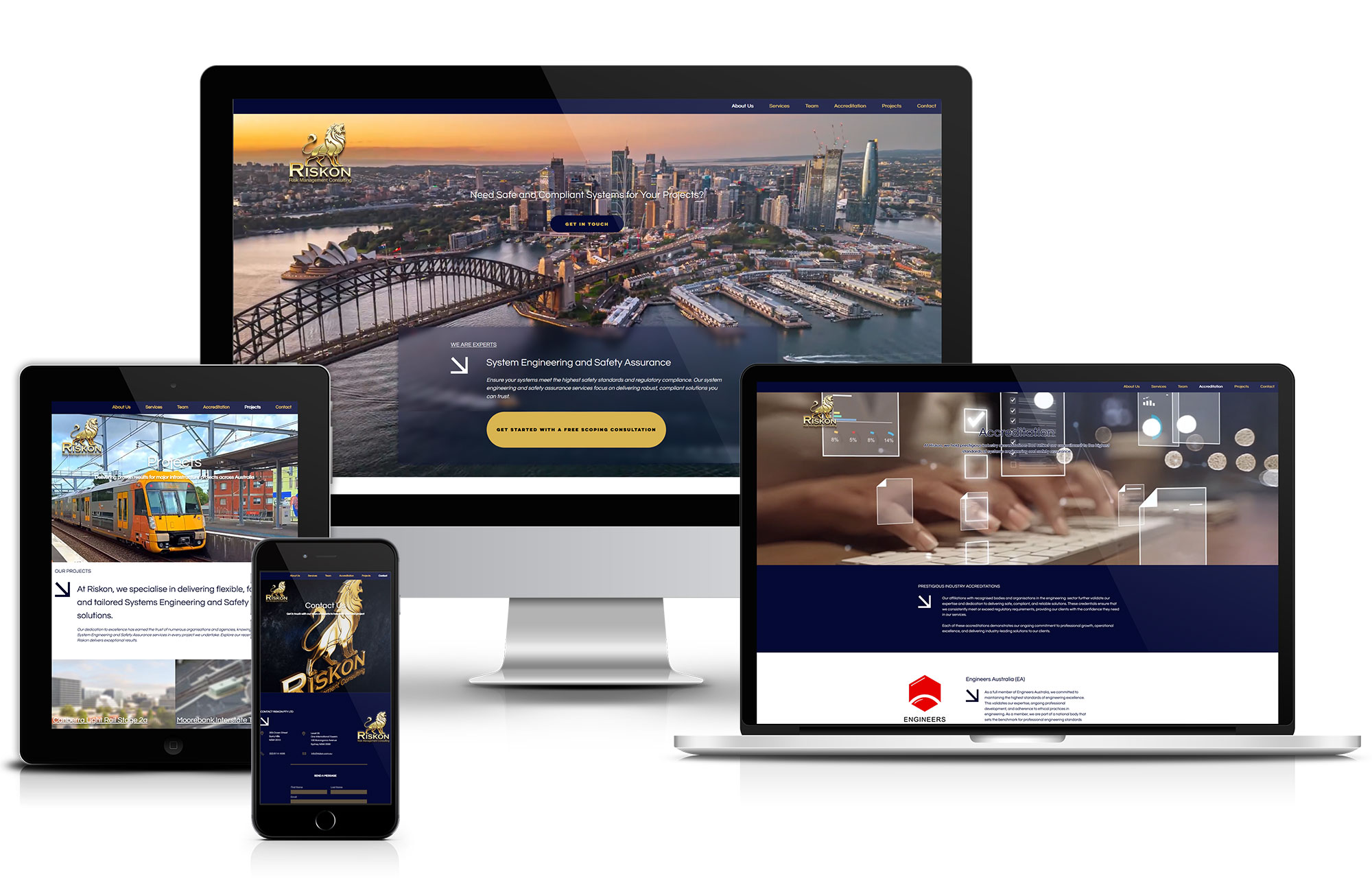 Riskon Pty Ltd - Website Design and Development on Wix